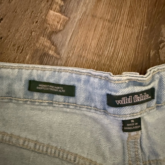 Wild Fable Light Blue High-Rise Shorts - Picture 2 of 4